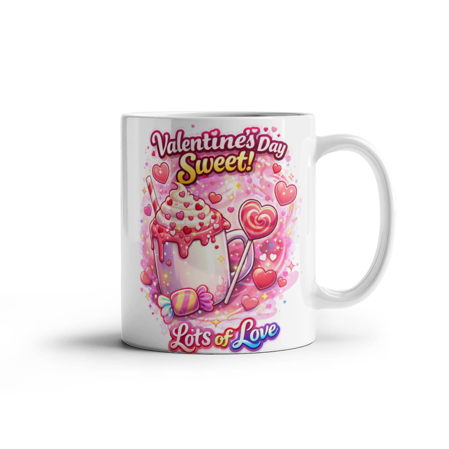 Valentine's Day Sweet Mug – Cute Candy & Coffee Love Mug | Lots of Love Gift