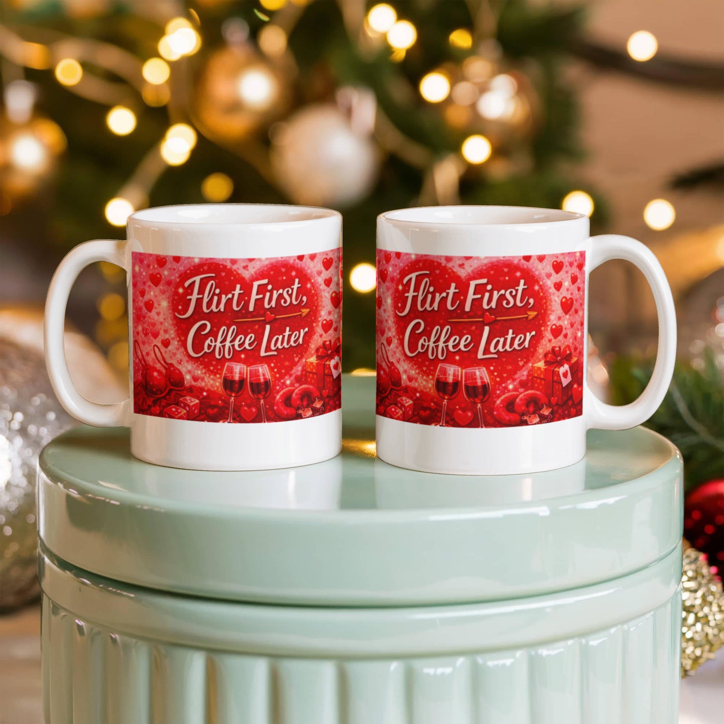 Flirt First, Coffee Later Mug – Flirty Valentine Coffee Cup | Cute Love Gift