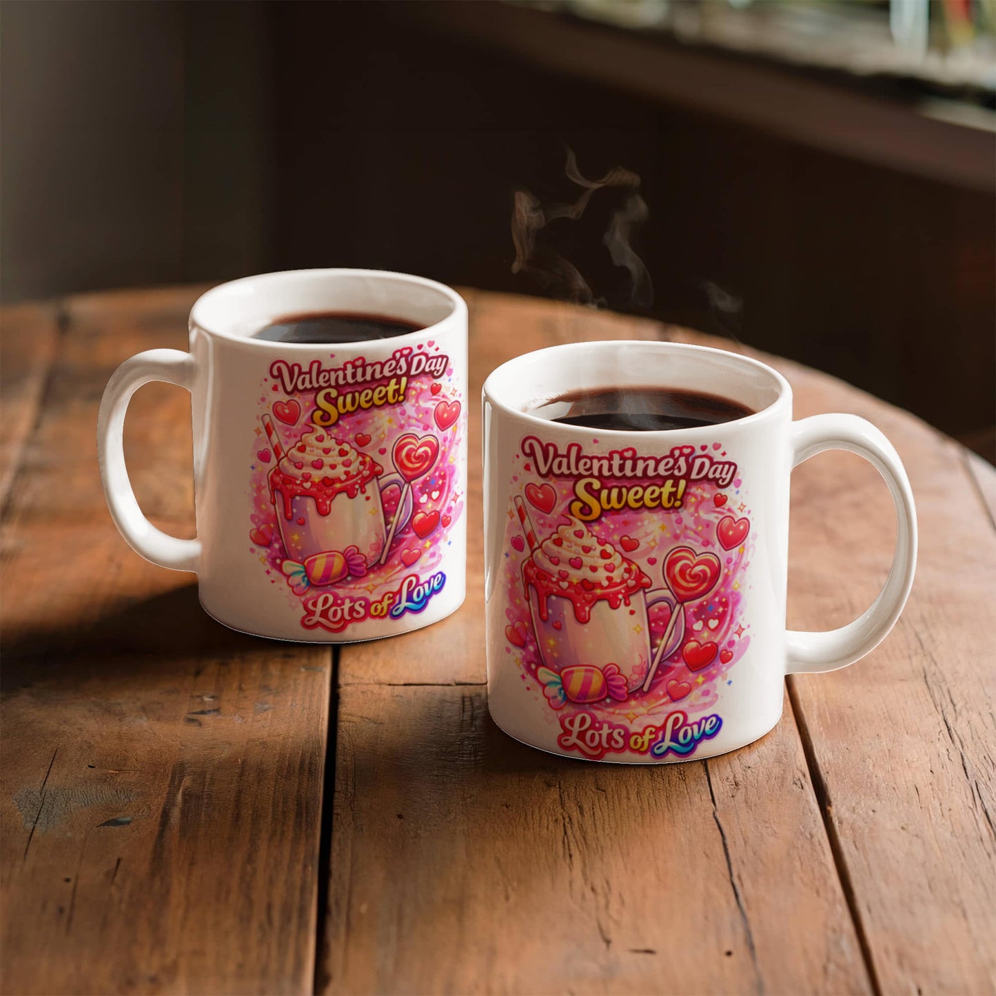 Valentine's Day Sweet Mug – Cute Candy & Coffee Love Mug | Lots of Love Gift