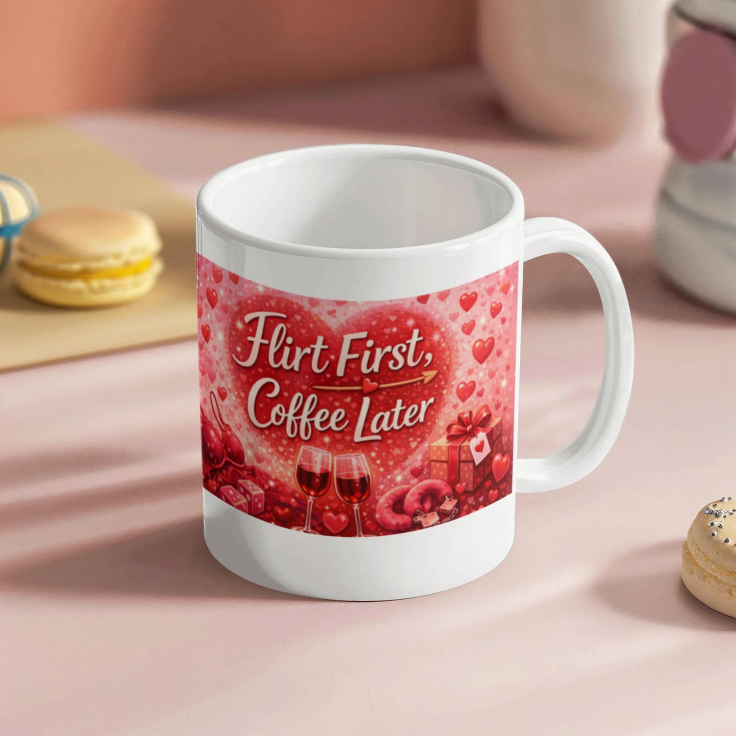 Flirt First, Coffee Later Mug – Flirty Valentine Coffee Cup | Cute Love Gift