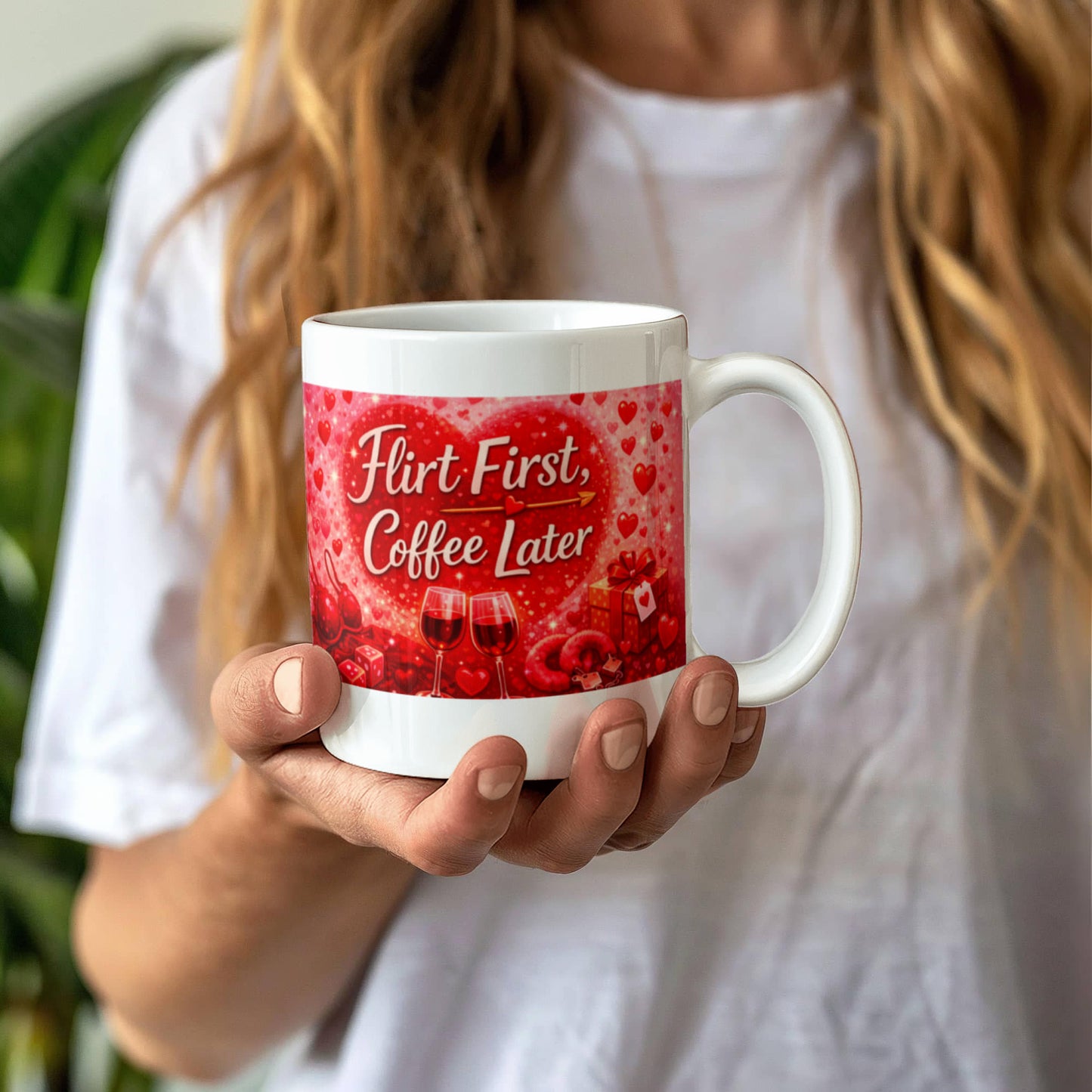 Flirt First, Coffee Later Mug – Flirty Valentine Coffee Cup | Cute Love Gift