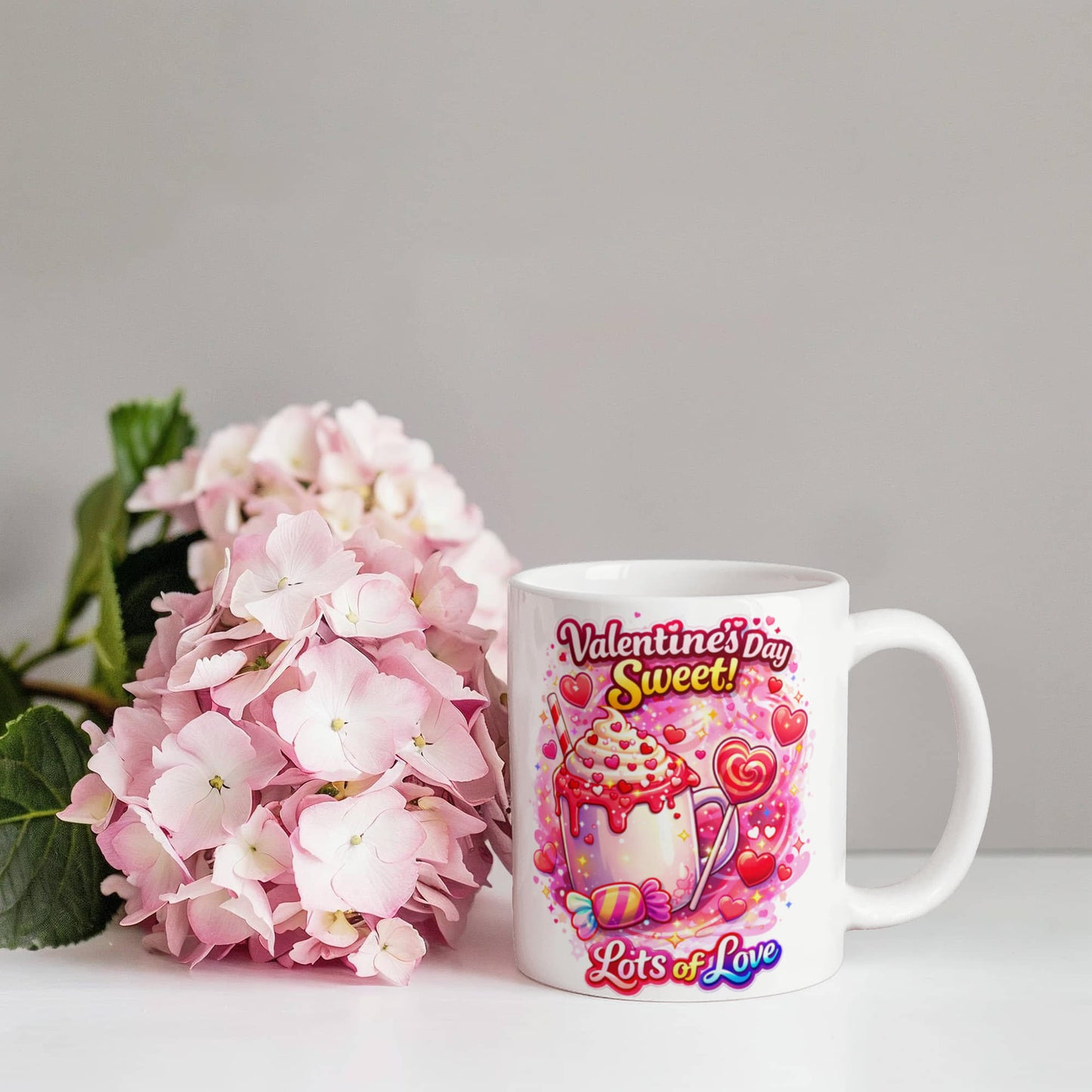 Valentine's Day Sweet Mug – Cute Candy & Coffee Love Mug | Lots of Love Gift