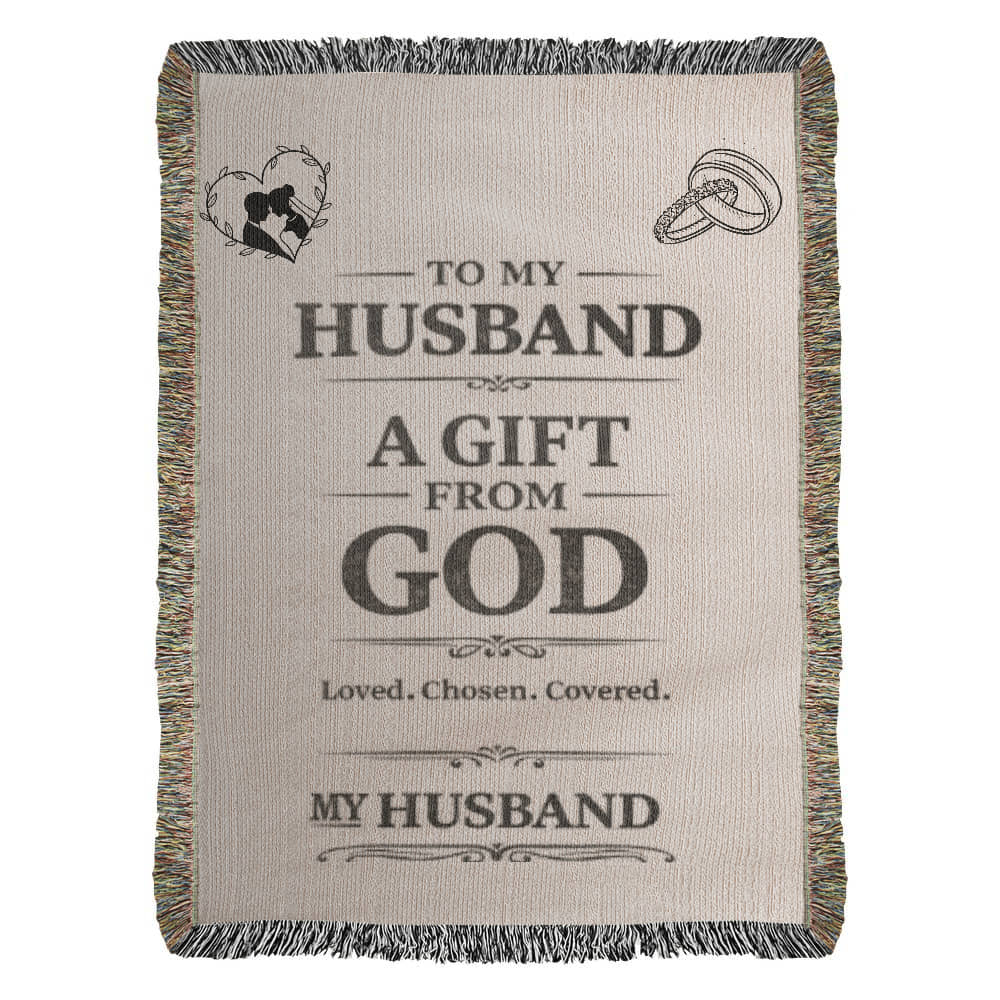 To My Husband Woven Blanket – A Cozy Reminder of My Love