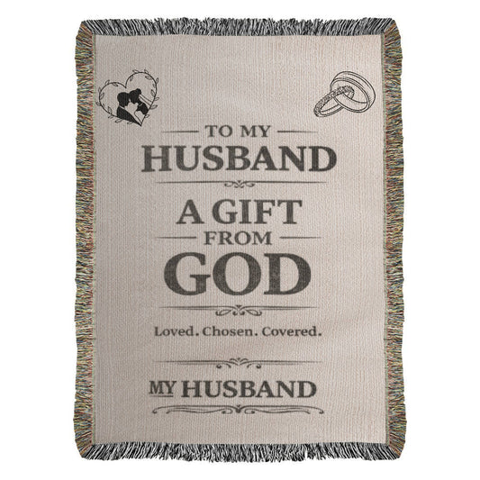 To My Husband Woven Blanket – A Cozy Reminder of My Love