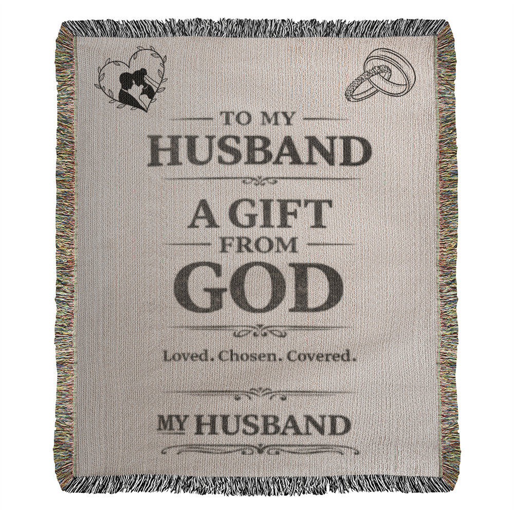 To My Husband Woven Blanket – A Cozy Reminder of My Love