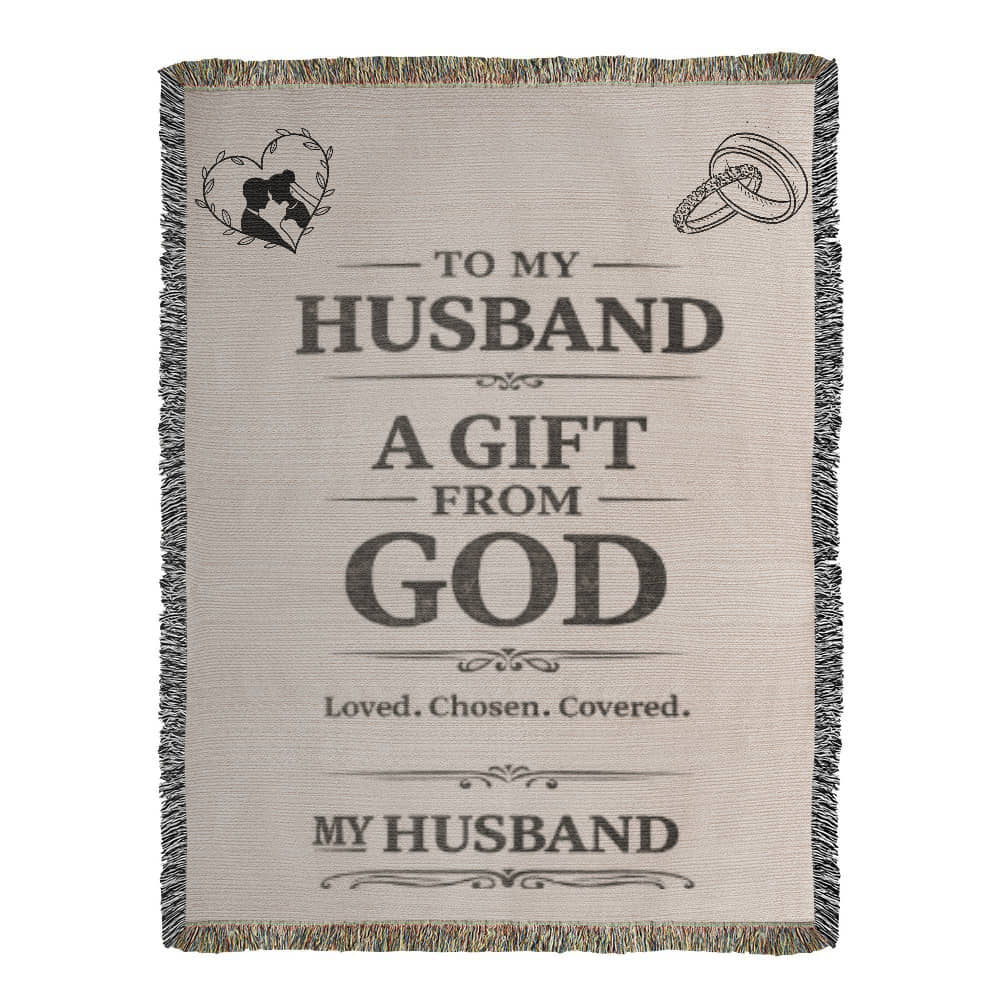 To My Husband Woven Blanket – A Cozy Reminder of My Love