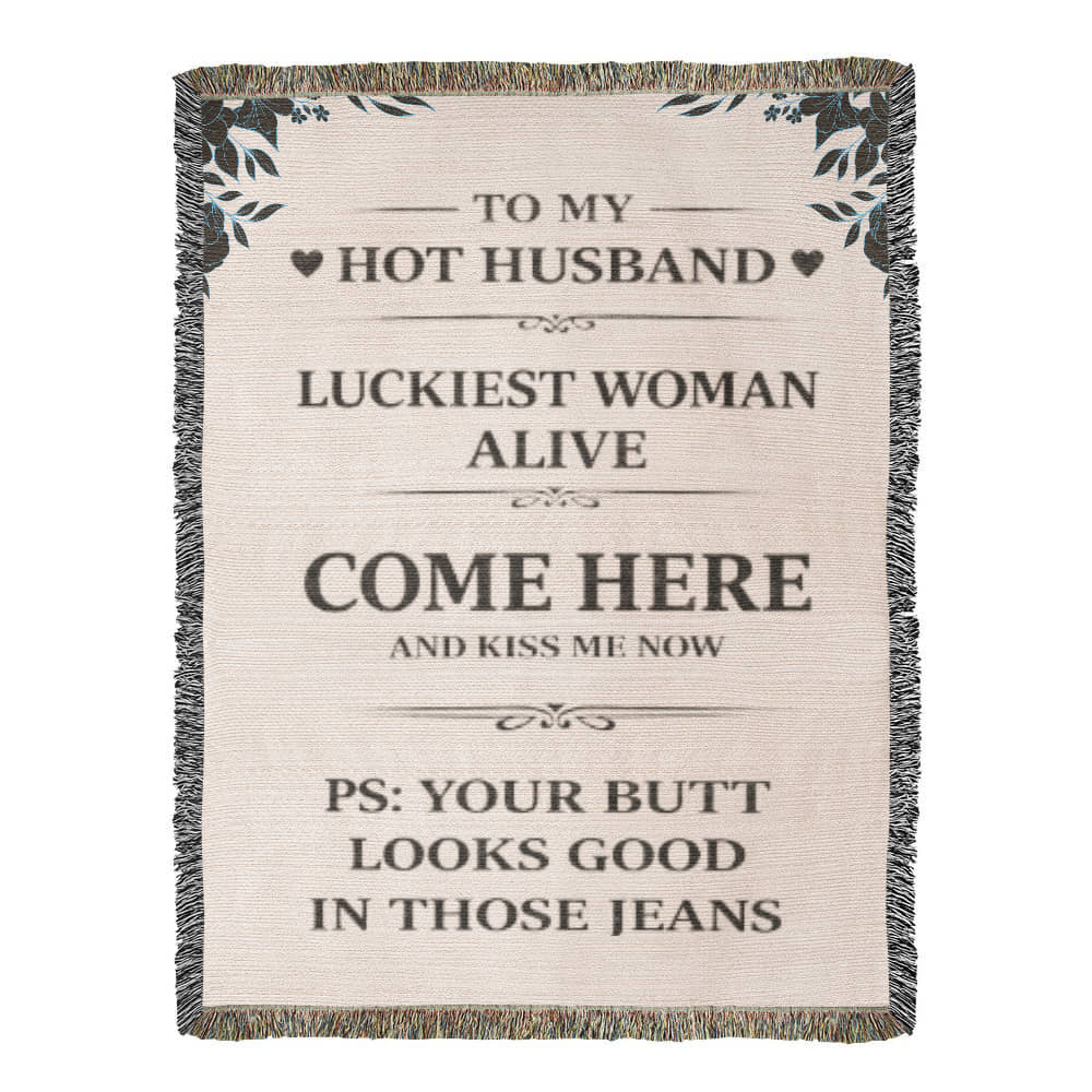 Wrapped in Love & Laughs – Flirty Heirloom Woven Blanket